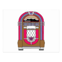 juke box post card