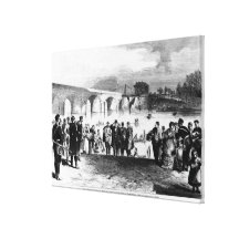 Jules Favre  arriving at Pont de Sevres Gallery Wrap Canvas