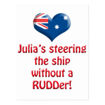 Julia's Steering The Ship Post Cards
