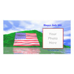 July 4th - U.S. Flag Landscape Photo Greeting Card