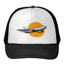 jumbo jet plane aeroplane aircraft flying flight trucker hat