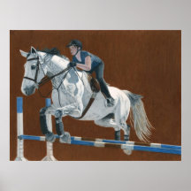 Jump! Hunter/Jumper Horse & Rider Poster