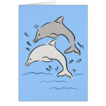 Jumpin' Dolphins Cards