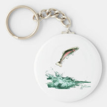 Jumping Trout Keychain