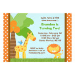 Jungle Animals Birthday Invitation