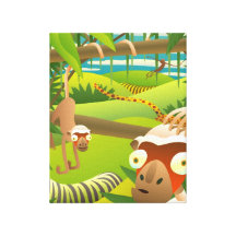 jungle art stretched canvas prints