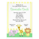Jungle Baby Animals 5x7 Baby Shower Invitations