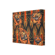 Jungle Cat Tigers Wrapped Canvas Canvas Prints