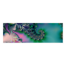 Jungle · Fractal Art · Purple & Teal Business Card Templates