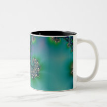Jungle · Fractal Art · Purple & Teal Coffee Mugs