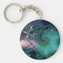 Jungle · Fractal Art · Purple & Teal Key Chains
