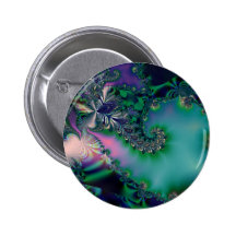 Jungle · Fractal Art · Purple & Teal Pin