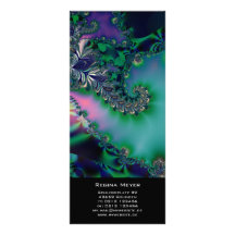 Jungle · Fractal Art · Purple & Teal Custom Rack Card