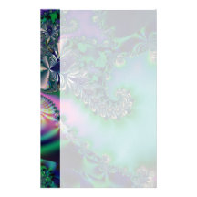 Jungle · Fractal Art · Purple & Teal Stationery Paper