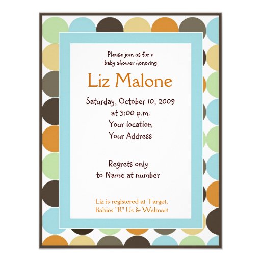 Jungle King Lion Dot Baby shower Invitations