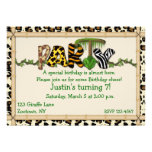 Jungle Print Birthday Party Personalised Invitation