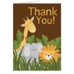 Jungle Safari Animal Neutral Baby Shower Greeting Card