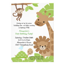 Jungle Safari Birthday Invitation
