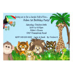 Jungle Safari Fun Birthay Party Personalized Announcements