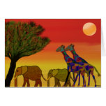 Jungle Sunset Card