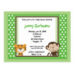Jungle Tales Safari Green Baby Shower Invitation Post Card