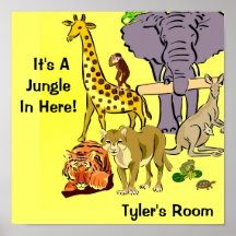 Jungle, Zoo Animals Posters