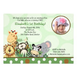 Jungle Zoo Party Birthday Invitation with Photo