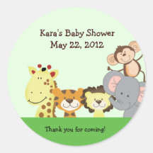 JUNGLE ZOO PARTY Customisable Favour Sticker