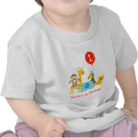 Jungle Zoo Safari Animals Birthday Tee T shirt