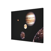 Jupiter and its Moons Gallery Wrap Canvas