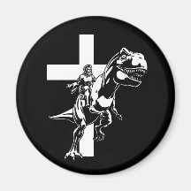 Jurassic Jesus Refrigerator Magnet