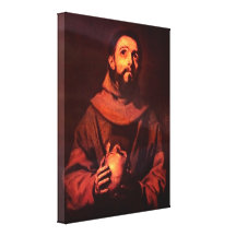 Jusepe de Ribera - St Francis of Assisi Stretched Canvas Print