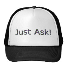 "Just Ask!" Cap Mesh Hats