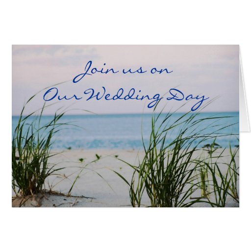 Just Beachy Wedding Invitation Greeting Cards