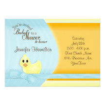 Just Ducky Baby Shower Invitation