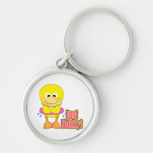 just ducky duck with swimmy tube keychain
