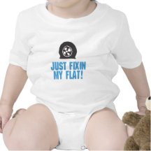 Just Fixin My Flat Boy Baby Bodysuit