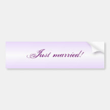 Just married Autoaufkleber für frisch Verheiratete