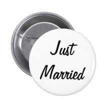 Just Married Badge Pin