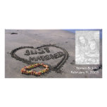 Just Married Beach Customised Photo Card