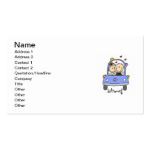 Just Married Bride and Groom T-shirts and Gifts Business Cards