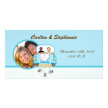 Just Married Car Wedding Photo Announcement Customized Photo Card