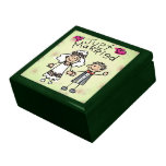 Just Married Cartoon Kids Trinket Box