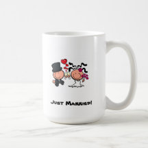 Just Married cartoon Mug