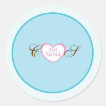 Just Married Classic Car Wedding Favour Stickers