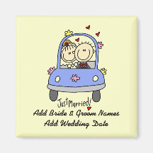 Just Married Customisable Magnet
