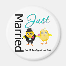 Just Married For All The Days of Our lives Magnets