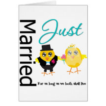 Just Married For As Long As We Both Shall Live Greeting Card