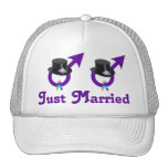 Just Married Formal Gay Male Mesh Hat