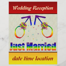 Just Married Gay Men Flyer